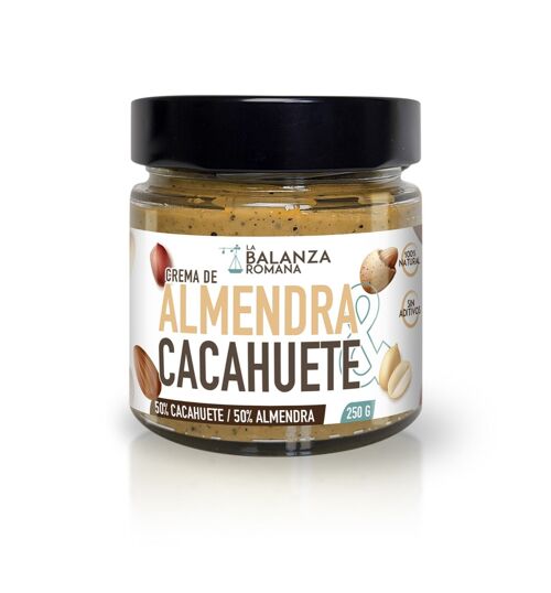 Crema natural de almendra y cacahuete - 250gr - 100% natural