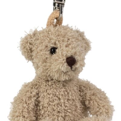 Plush keychain teddy "Luca" beige