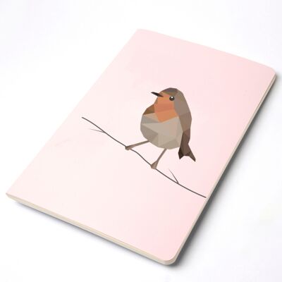 Robin - Geometric Low Poly Art DIN A5 Notebook