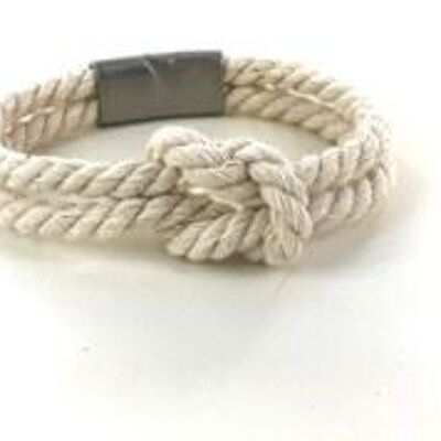 Bracelet corde et boucle acier inoxydable