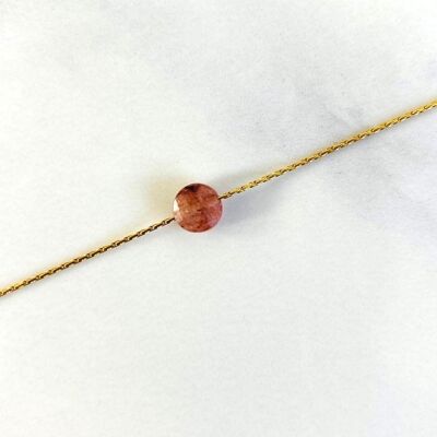 Mini Moon Garnet Necklace
