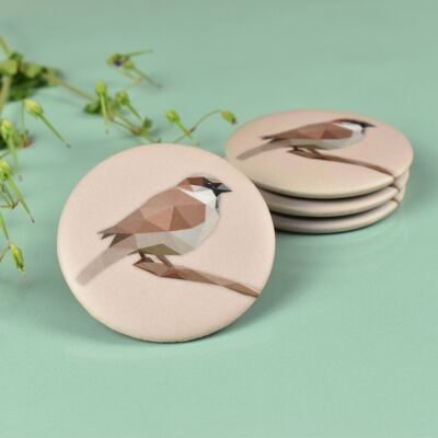 Magnet button Sparrow - Low-poly art