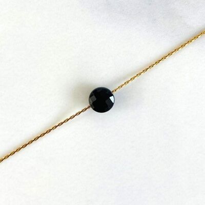 Mini Moon Necklace Black