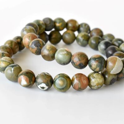 Bracciale Ocean Jasper, braccialetto di cristallo (padroneggiare paura e passione)