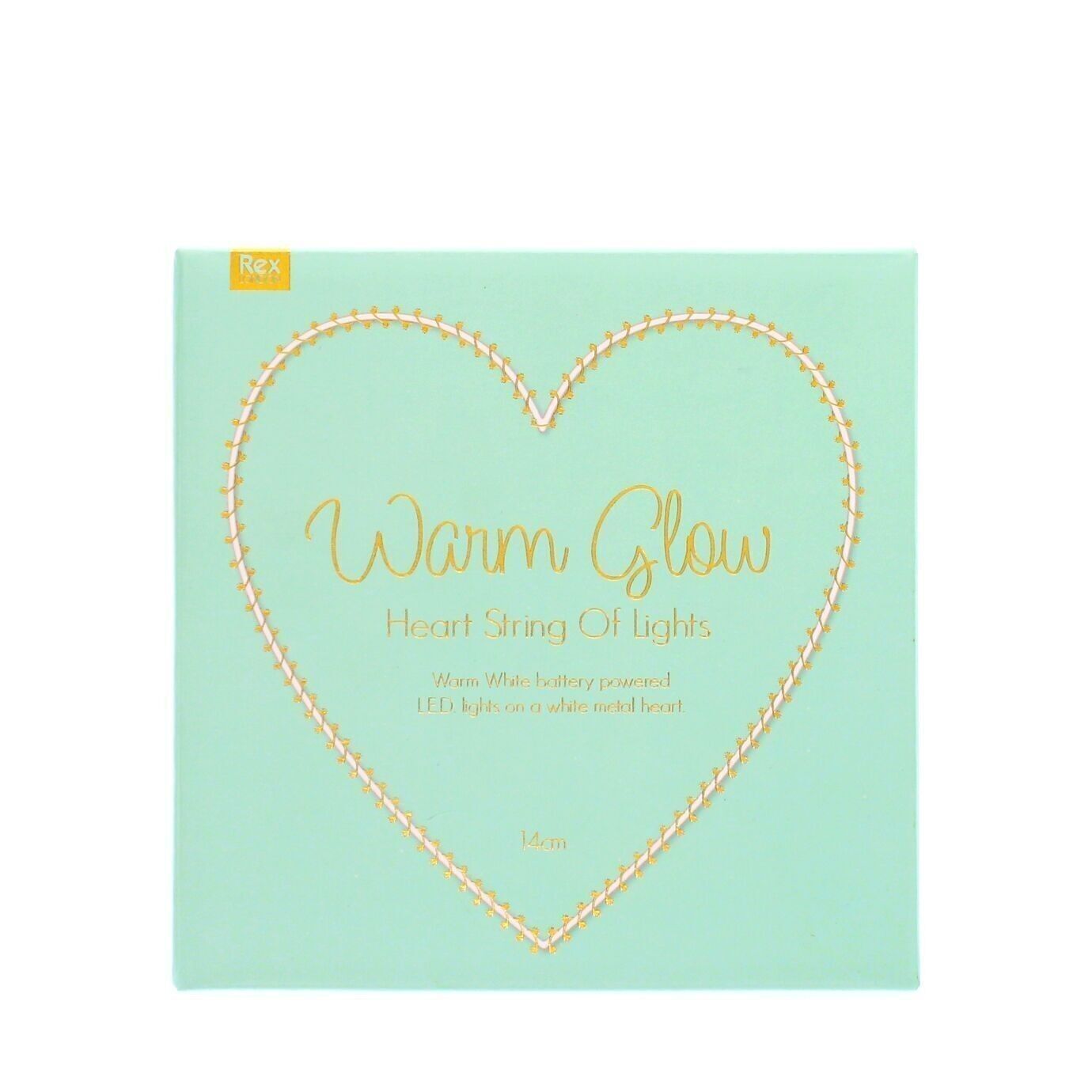 Kleines LED-Licht in Herzform aus Metall (14 cm)