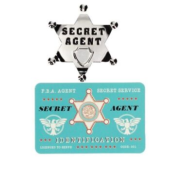 Badge et carte d'identité en métal - Agent Secret 2