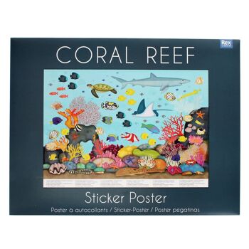 Affiche autocollante sur les récifs coralliens 1