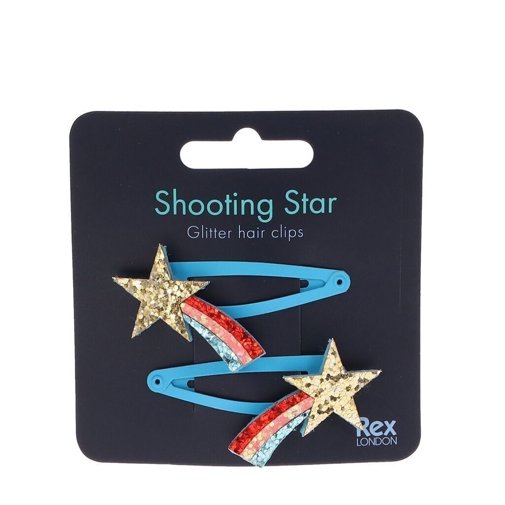 Glitter hair clips (set of 2) - Shooting Star