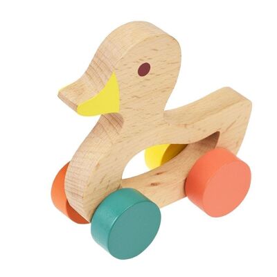 Schiebespielzeug aus Holz - Ente