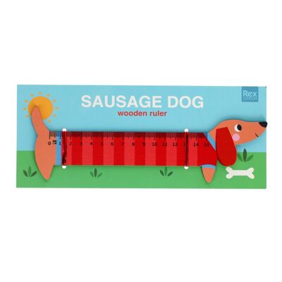 Wooden ruler - Sausage Dog