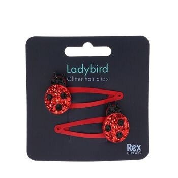 Barrettes à cheveux pailletées Coccinelle (lot de 2) 1