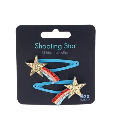 Shooting Star glitter hair clips (set of 2)