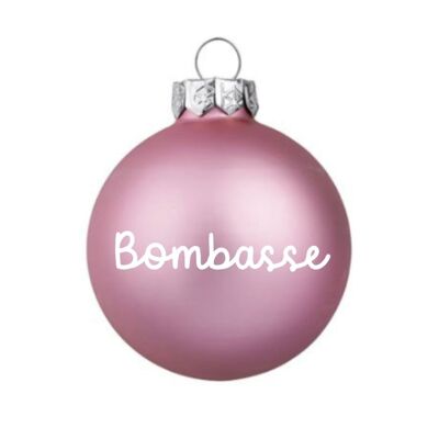 Weihnachtskugel „Bombasse“ Mattrosa