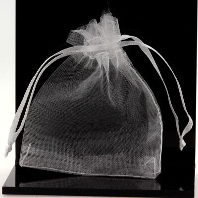 Sacchetti regalo in organza. 100 sacchetti di organza bianchi per gioielli, regali. Sacchetti di organza.