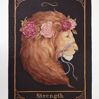 Sciarpa coperta di Strength' Tarot Tales - Collaborazione Jessica Roux