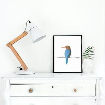 Impression Kingfisher, Art mural minimaliste 3