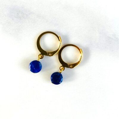 Mini Moon Navy Earrings