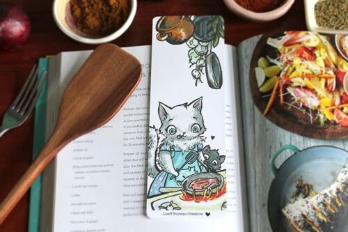 Bookmark Cats Cooking Two-sided