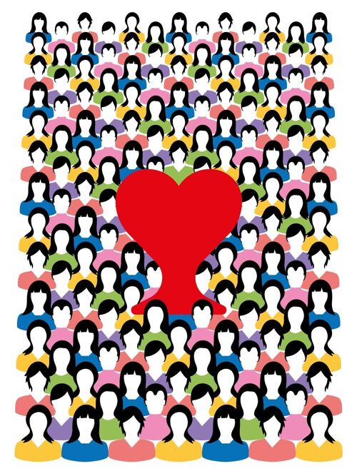 Lámina Ilustrada People with Cor