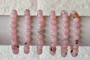 Pink Opal Bracelet, Crystal Bracelet (Mastering Fear and Wisdom) 4