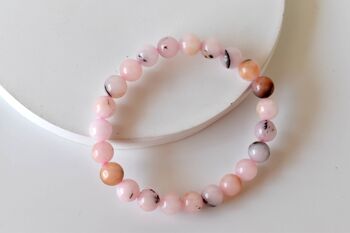 Pink Opal Bracelet, Crystal Bracelet (Mastering Fear and Wisdom) 5