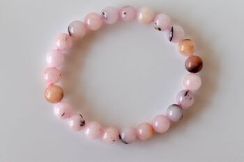 Pink Opal Bracelet, Crystal Bracelet (Mastering Fear and Wisdom) 7