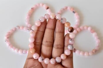 Pink Opal Bracelet, Crystal Bracelet (Mastering Fear and Wisdom) 9