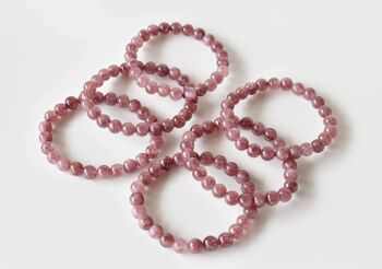 Pink Tourmaline Bracelet, Crystal Bracelet (Passion and Selflessness) 8