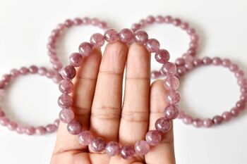 Pink Tourmaline Bracelet, Crystal Bracelet (Passion and Selflessness) 10