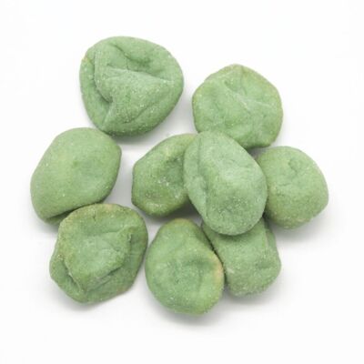 Peanuts coated with green WASABI