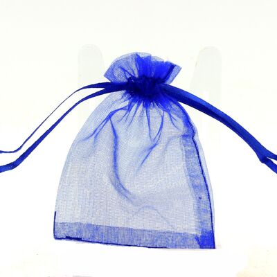 Sacs-cadeaux Organza. 100 PCS Sachets couleur Bleu royal en Organza pour Bijoux, Cadeaux. Pochettes Organza.