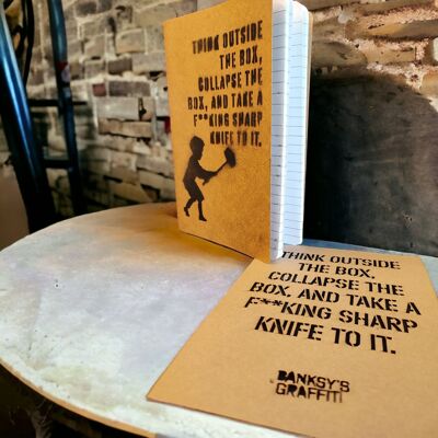 Banksy A5 Street Journal + Plantilla - Pensa fuori dagli schemi
