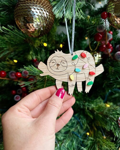 Sloth Christmas Decoration