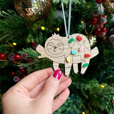 Sloth Christmas Decoration