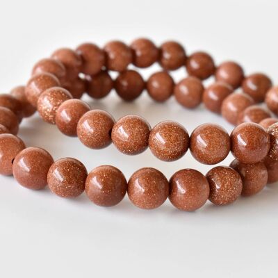 Red Sandstone Bracelet, Crystal Bracelet (Creativity and Truth)