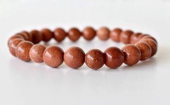 Red Sandstone Bracelet, Crystal Bracelet (Creativity and Truth) 6