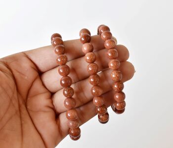 Red Sandstone Bracelet, Crystal Bracelet (Creativity and Truth) 9