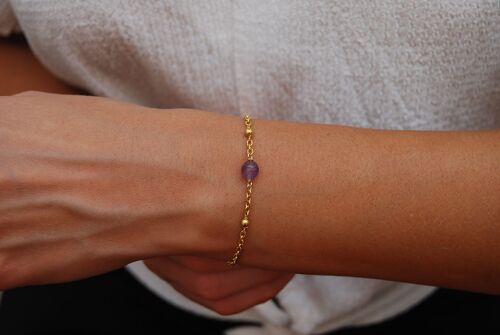 Amethys bracelet, silver 925 bracelet, stacking bracelet, gemstone bracelet, minimalist bracelet, sterling silver bracelet.