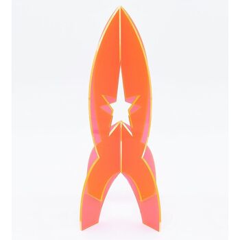 Figurine décorative Fusée Orange 4