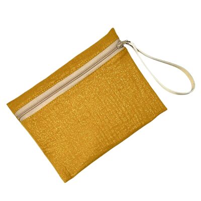 Pochette M, "Scintillant" moutarde
