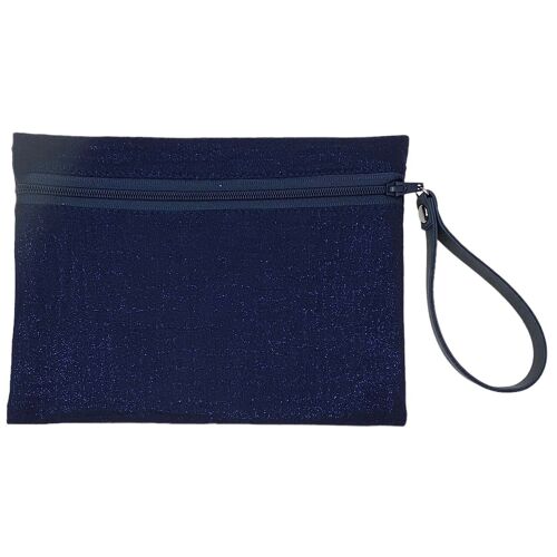 Pochette M, "Scintillant" marine