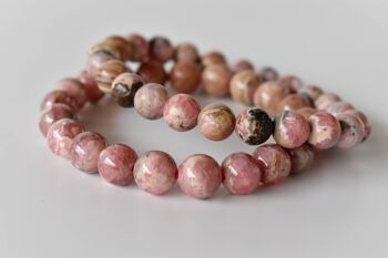 Rhodochrosite Bracelet, Crystal Bracelet (Compassion and Relaxation) 1