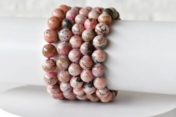 Rhodochrosite Bracelet, Crystal Bracelet (Compassion and Relaxation) 3