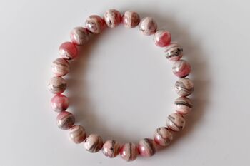 Rhodochrosite Bracelet, Crystal Bracelet (Compassion and Relaxation) 6