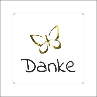 Danke - étiquette de souhait - rouleau de 500 pièces
