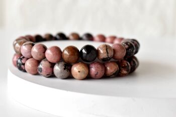 Rhodonite Bracelet, Crystal Bracelet (Empathy and Dispelling Negative Energy) 2