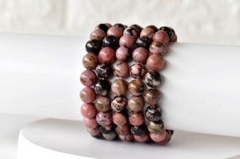 Rhodonite Bracelet, Crystal Bracelet (Empathy and Dispelling Negative Energy) 3