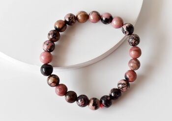 Rhodonite Bracelet, Crystal Bracelet (Empathy and Dispelling Negative Energy) 7