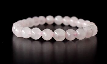 Rose Quartz Bracelet, Crystal Bracelet (Self-Love and Concentration) 6