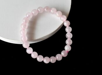 Rose Quartz Bracelet, Crystal Bracelet (Self-Love and Concentration) 7